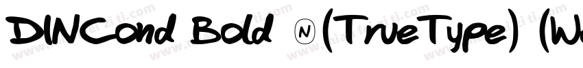 DINCond Bold 中(TrueType) (Western)字体转换